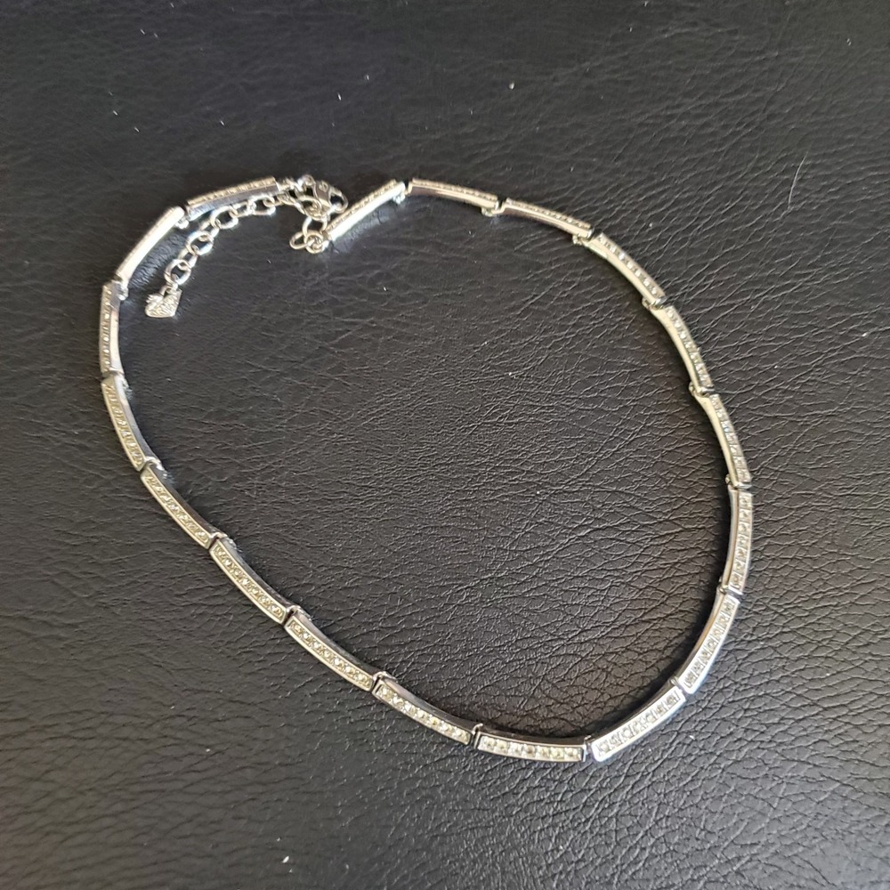 Swarovski Silver Crystal Link Necklace - Picture 5 of 11